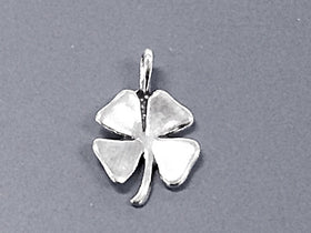 Four Leaf Clover, Lucky Clover, Good Luck Sterling Silver Charm - SP683 - BeadPrism