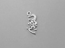 Load image into Gallery viewer, Good Luck Sterling Silver Charm,  Horse Shoe, Four Leaf Clover, Wish Bone - SP 327 - BeadPrism