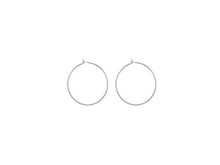 Load image into Gallery viewer, 24mm Earring Hoops Sterling Silver Earring Components-1 Pair (2 Pcs)- SF1533-1 Pair - BeadPrism