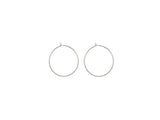 24mm Earring Hoops Sterling Silver Earring Components-5 Pair (10 Pcs) BULK Wholesale- SF1533-5 Pair