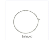 Load image into Gallery viewer, 24mm Earring Hoops Sterling Silver Earring Components-5 Pair (10 Pcs) BULK Wholesale- SF1533-5 Pair - BeadPrism