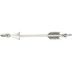 Arrow link connector Charm Sterling Silver, 1.5" Double Loop Arrow, Archery Pendant -SP923 - BeadPrism