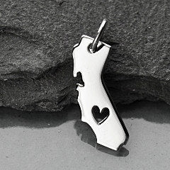 I Love California USA State Sterling Silver Charm -  SP929 - BeadPrism