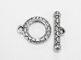 20 Sets Silver Heavy Toggle Clasp PEWTER - PBF162-20 - BeadPrism