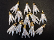 Load image into Gallery viewer, Weekly Sale Freshwater Pearl 18K Gold Plated Cap Pendant 1.3 INCH WHOLESALE - Dp14-Pearl - BeadPrism