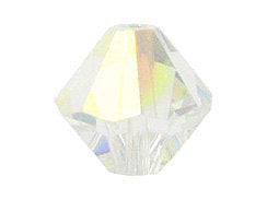 200 Swarovski 4mm Crystal AB Bicones 5328-4CLab-200 - BeadPrism