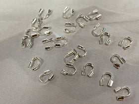 50Pc Wire Guardian Protector Silver Plated Copper 4.5mm Cable Timble Lead/Nickle Free PBF319SP - BeadPrism