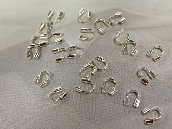 50Pc Wire Guardian Protector Silver Plated Copper 4.5mm Cable Timble Lead/Nickle Free PBF319SP - BeadPrism