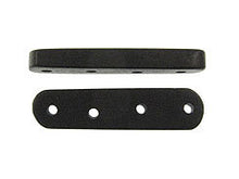 Load image into Gallery viewer, Natural Bone Choker Separator Bar Spacers 4 Hole 25 Pcs Dyed Black 36mm, Native American -  BSP4B - BeadPrism