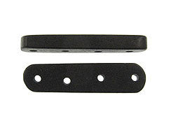 Natural Bone Choker Separator Bar Spacers 4 Hole 25 Pcs Dyed Black 36mm, Native American -  BSP4B - BeadPrism