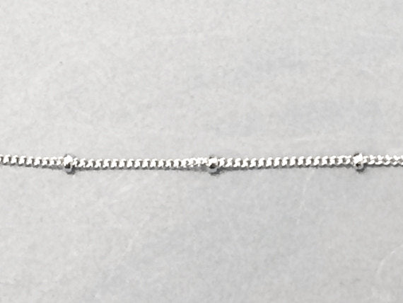 1 Pc 16 or 18" Sattelite Chain 925 Sterling Silver 2mm Bead Finished 925 Silver Chain -  SCHSL161/81 - BeadPrism