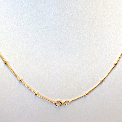18 Inch Gold Filled Satellite Finished Chain 2mm Bead Wholesale, Choose Quanitity -  GFCSL181 - BeadPrism