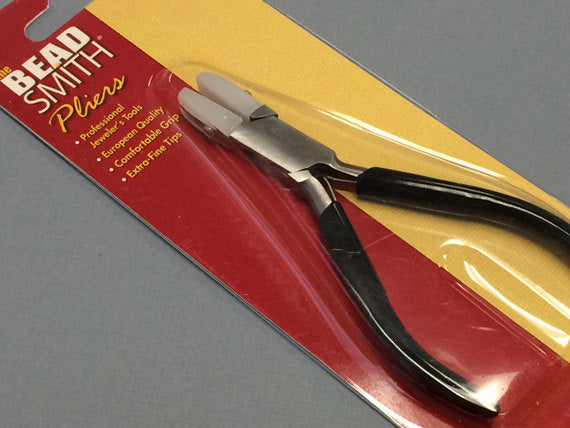 Nylon Jaw Flat Nose Jewelry Making Pliers, Extra Fine Tips, Comfort Grip, European Quality - TLB-01 - BeadPrism