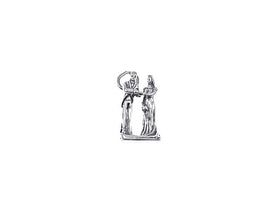 Bride and Groom Charm, 925 Sterling Silver, Wedding Charms, Marraige Charms - SP453 - BeadPrism