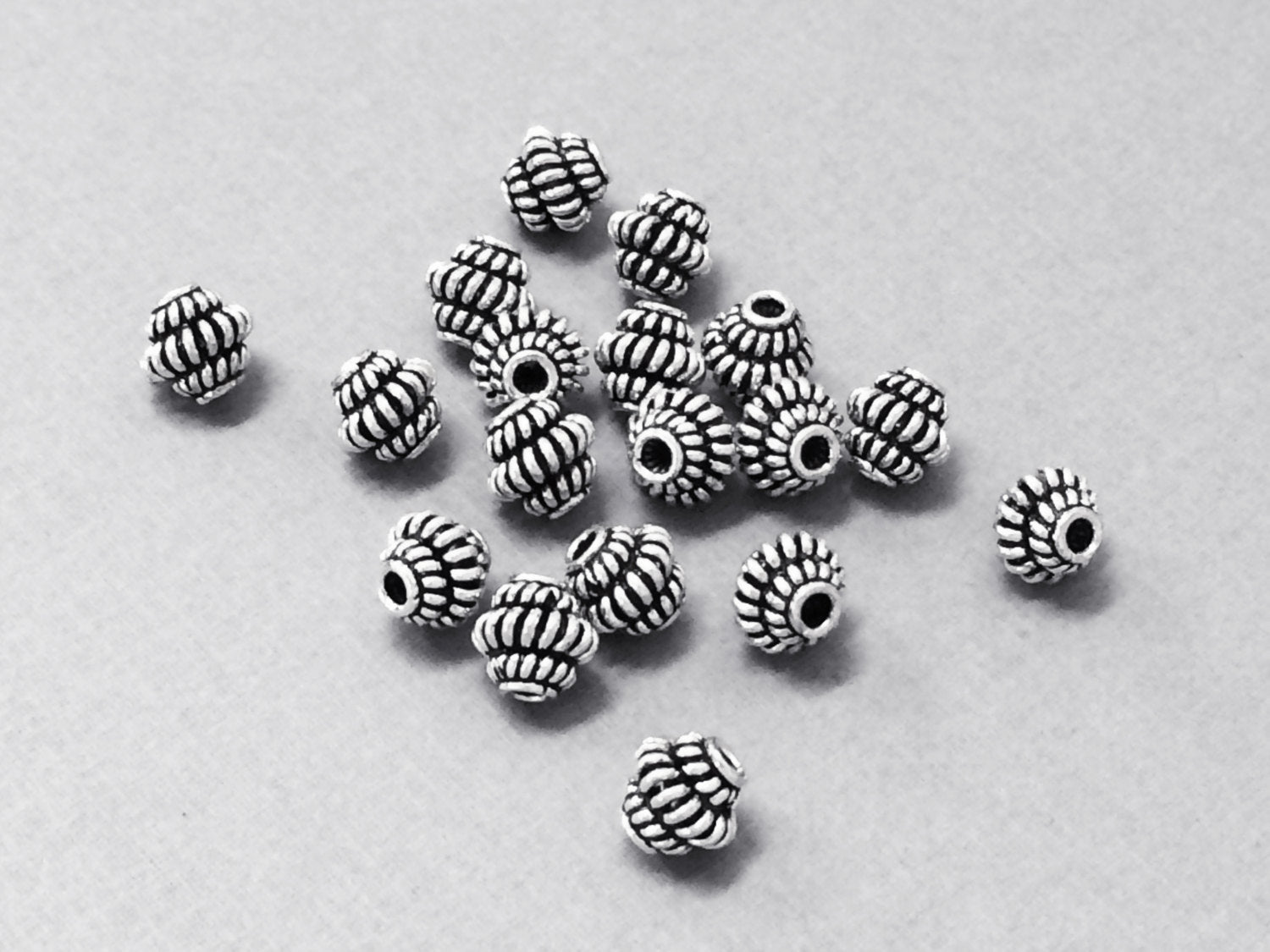 Bali Sterling Silver Spacer Beads | 6 x 3mm | 2 pieces