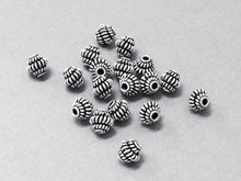 Load image into Gallery viewer, 8mm Bali Beads Oxidized Antiqued Sterling Silver 2 Pcs, 925 Sterling Silver - A426 - BeadPrism