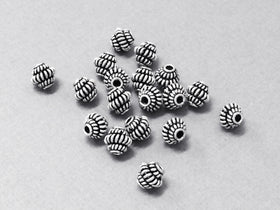 8mm Bali Beads Oxidized Antiqued Sterling Silver 2 Pcs, 925 Sterling Silver - A426 - BeadPrism