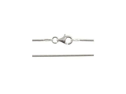 1 Pc Snake Chain 925 Solid Sterling Silver Chains 1mm Round, Choose Length - SCHSXX1 - BeadPrism