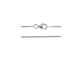 1 Pc Snake Chain 925 Solid Sterling Silver Chains 1mm Round, Choose Length - SCHSXX1 - BeadPrism