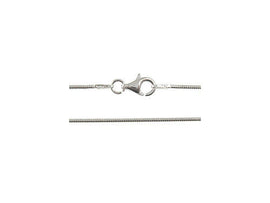1 Pc Snake Chain 925 Solid Sterling Silver Chains 1mm Round, Choose Length - SCHSXX1 - BeadPrism