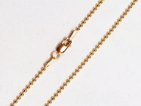 14K Gold Filled 1.5 mm Bead Chain 18" Finished Necklace with Lobster Clasp  -  GFC15BC18 - BeadPrism