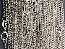 Load image into Gallery viewer, 10 pc 925 Sterling Silver 1.2mm Bead Chain 14,16,18,20,24,30" Italy Necklace Mark 925 - SC12BCXX-10 - BeadPrism