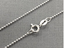 Load image into Gallery viewer, 1.2mm Sterling Silver Ball Bead Chain 14, 16, 18, 20, 24, 30in Italian Necklace 925 Mark - SC12BCXX - BeadPrism