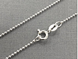 10 pc 925 Sterling Silver 1.5mm Bead Chain 16,18,20,24,30