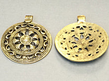 Load image into Gallery viewer, Antique Round Cut work Design Ethnic, Tribal, Brass Pendant, 2.25 Inch - AP118 - BeadPrism