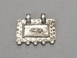 Amulet Pendant, Antique Silver Tone Ethnic/Tribal,1.25 inch - AP116 - BeadPrism
