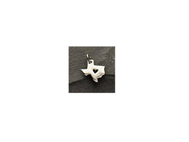I Love Texas USA State Sterling Silver Charm Pendant, State Charms, Texas State Jewelry - SP940 - BeadPrism