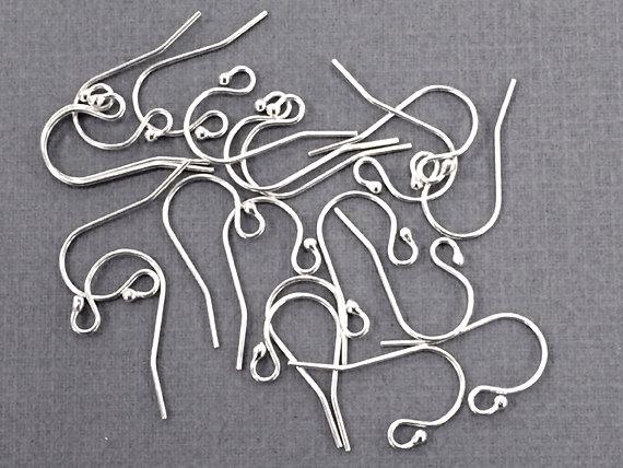 10 Pairs Ear-wires with Ball ends, Silver Filled 22 Guage,  Wholesale - F-SF650A - BeadPrism