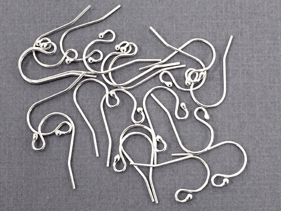 10 Pairs Ear-wires with Ball ends, Silver Filled 22 Guage,  Wholesale - F-SF650A - BeadPrism