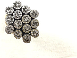 Metal Stampings with a Star Steel Stamp for Metal Stamping and Jewelry design - MSTP-Double Star - BeadPrism