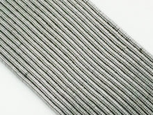 Load image into Gallery viewer, 3mm Heishi Beads Silver Hematite Gemstone Strand 16 Inch 400 beads Aprrox. SCH011 - BeadPrism