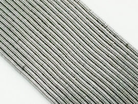 3mm Heishi Beads Silver Hematite Gemstone Strand 16 Inch 400 beads Aprrox. SCH011 - BeadPrism