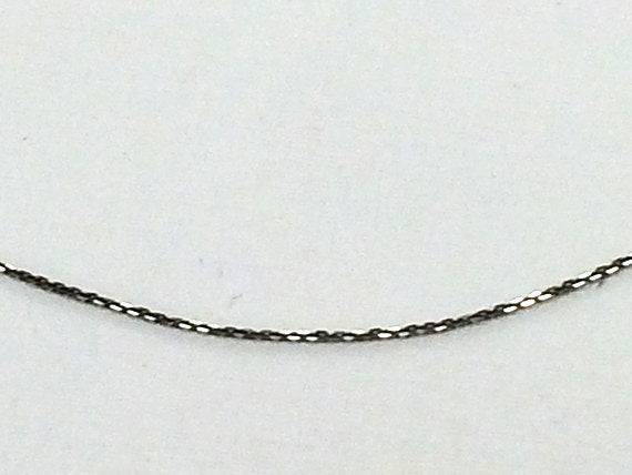 Italy Anchor Chain Finish 18" Necklace Oxidized Sterling Silver Diamond Cut .95mm Thick - SCO100-18 - BeadPrism