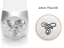 Load image into Gallery viewer, Florish A 6mm Decorative Scroll Design, Impression ART, Metal Jewelry Stamptins Tool - SC1511-A-6mm - BeadPrism
