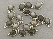 Load image into Gallery viewer, Grey Moonstone Bezel Pendant, 925 Sterling Silver Bezel, 14x9mm Gemstone - SLB102 - BeadPrism
