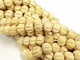 70 pc  12mm Carved Cream Natural Bone Spacer Beads, Tribal,  Ethnic - B131C - BeadPrism