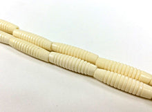 Load image into Gallery viewer, 29Pcs Natural Bone Spacer Beads, Carved Hairpipe Ivory White Tribal Ethnic Bead Strand - B10W - BeadPrism