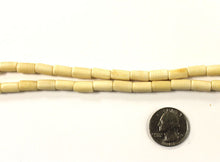 Load image into Gallery viewer, 36 Pcs Natural Bone Beads, Carved Tube Ivory Cream Spacer Beads Strand, Tribal Ethnic Beads - B6C - BeadPrism