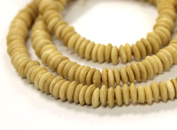 100 Pcs Ivory Cream Bone Spacer Beads, Natural Bone Bead Strand, Tribal Ethnic Beads BULK - BD6C - BeadPrism