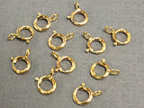 5 Pc Gold Filled 5mm Spring Ring Clasps Closed Ring, Marked 14K Gold Filled 14/20 USA Made - GF105-5