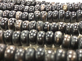 100 pc 8.5mm Rondell Horn Spacer Beads, 2mm hole, Tribal Ethnic Vintage Black Beads Strands - HS104B