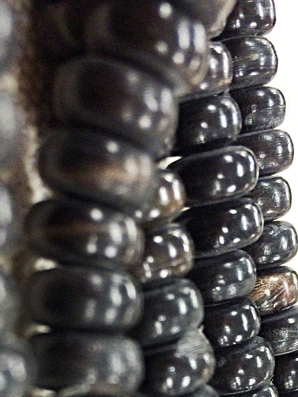 100pc Rondell Black Horn Spacer Beads, Tribal Ethnic Vintage Horn Bead Strands -HS104B - BeadPrism