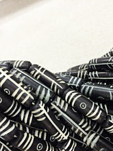 Load image into Gallery viewer, Carved Bone Tube Beads Black &amp; White Natural Bone Spacer Bead Strands, Tribal Ethnic 29 Beads - B24 - BeadPrism