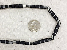 Load image into Gallery viewer, 19 Pc Carved Bone Tube Beads Black &amp; White Natural Bone Spacer Bead Strand Tribal Ethnic Beads - B27 - BeadPrism