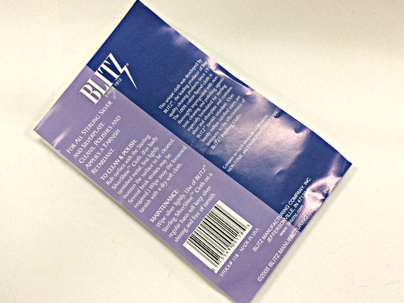 Silver Polishing Cloth Blitz 11x14" Large Jewelry Cleaning Cloth for Tarnish Removal - SSCLOTH1 - BeadPrism