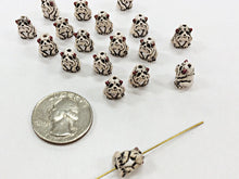 Load image into Gallery viewer, 10 Tiny Bulldog Beads, Hand Painted Ceramic Beads, Animal Beads Teeny CBS - 115 - BeadPrism